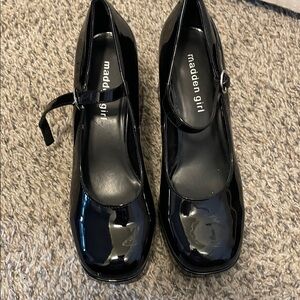 Madden Girl Glossy Black Heels